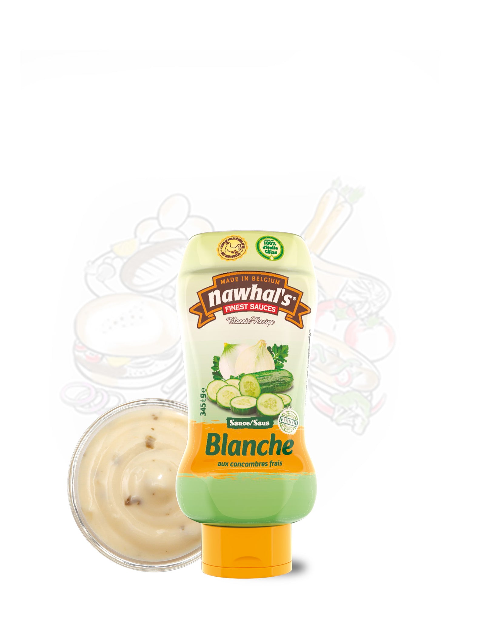 SAUCE BLANCHE AUX CONCOMBRES FRAIS
